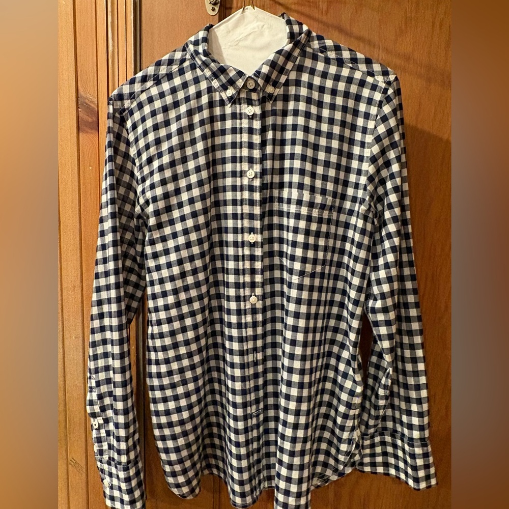 J Crew gingham shirt, size 8